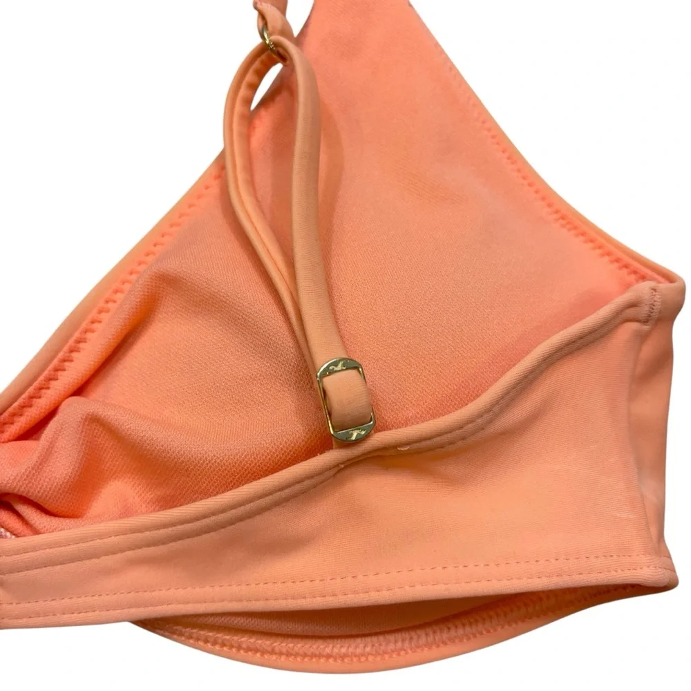 Ladies Hollister Swim Light Orange Textured Bikini‎ Swim Suit Size Small